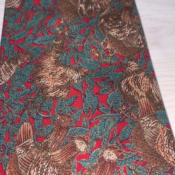 Menโs Vintage 90s 1998 Chicken Tie Wearable Art Farmer Chicken Dad Cotton Tie - Picture 5 of 17
